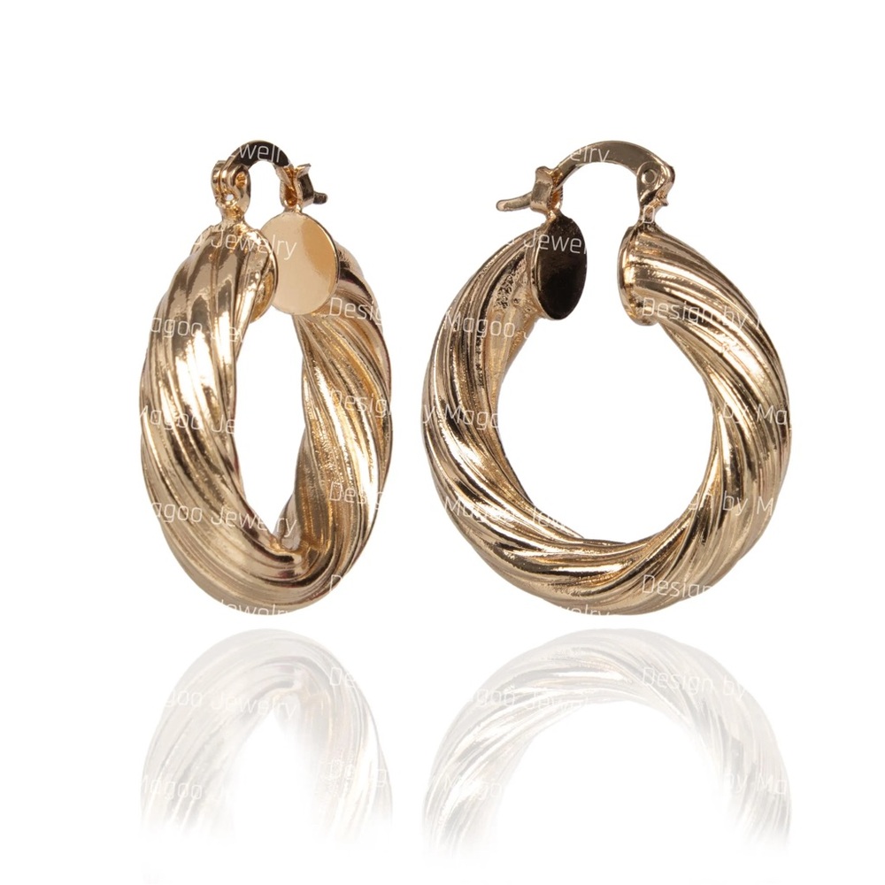 Vintage  Gold Hoop Earrings